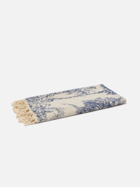 Toalla de playa de algodón Foutas con jacquard toile de Jouy 