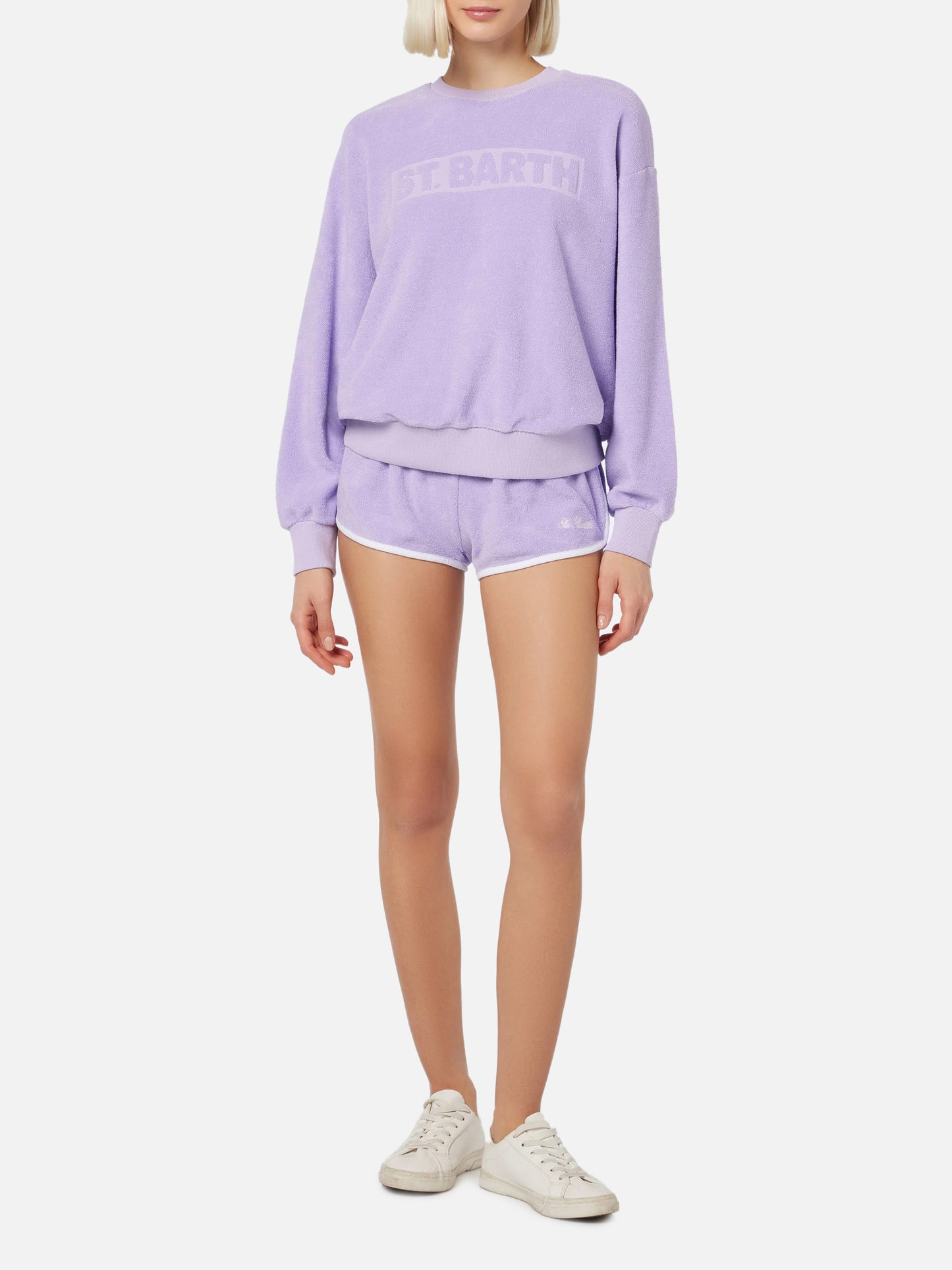 Woman terry cotton pull up shorts Francine