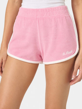 Francine Frottee-Shorts mit Paspelierung und Stickerei 