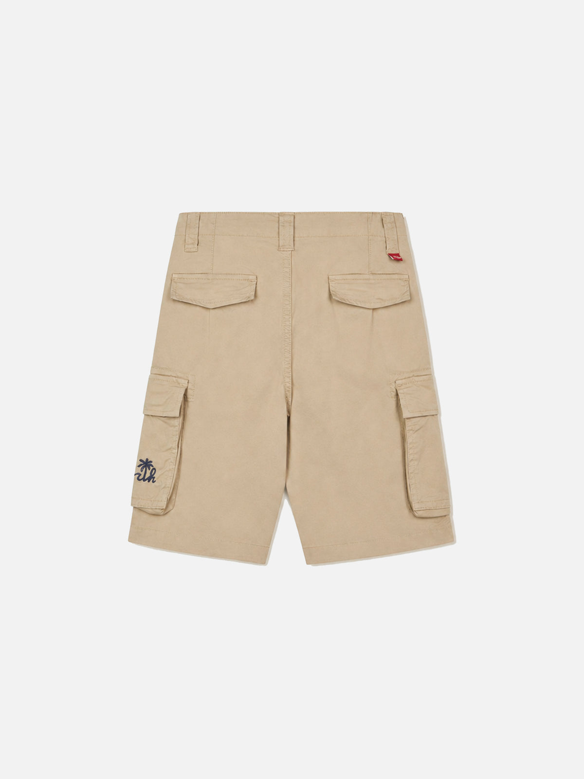 Short cargo garçon en coton beige 