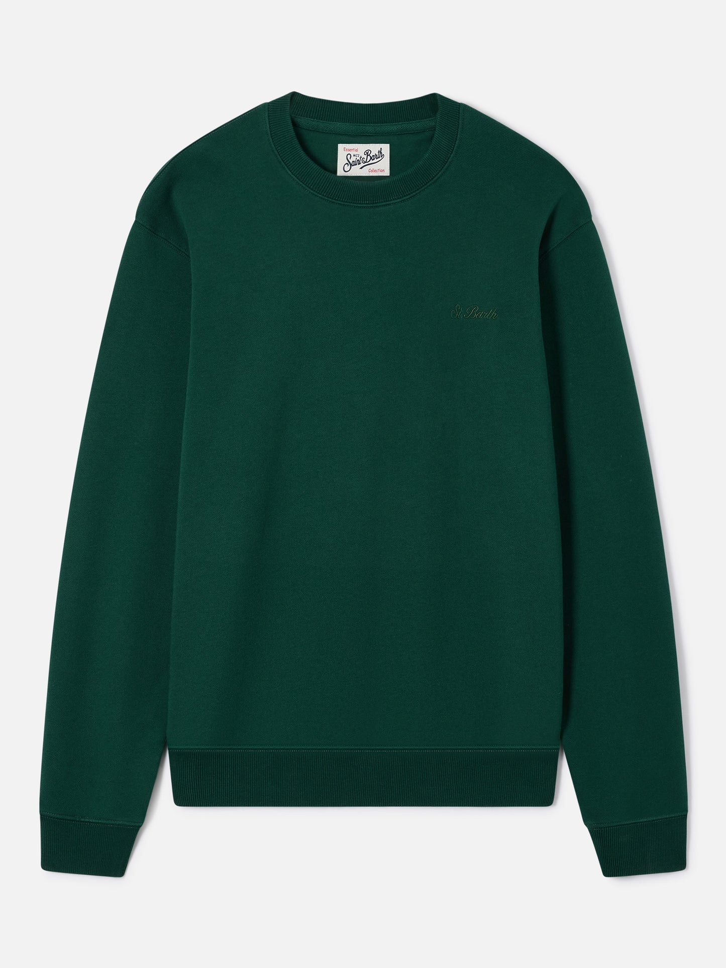 Fourseason crewneck sweatshirt in green cotton