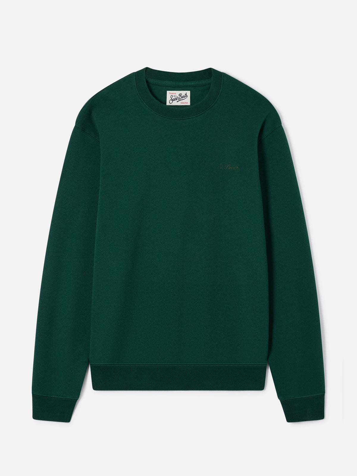 Green Fourseason cotton sweatshirt with logo embroidery