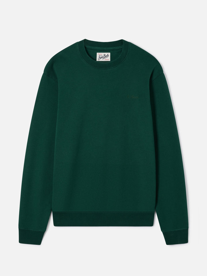 Sweat-shirt ras-du-cou Fourseason en coton vert 