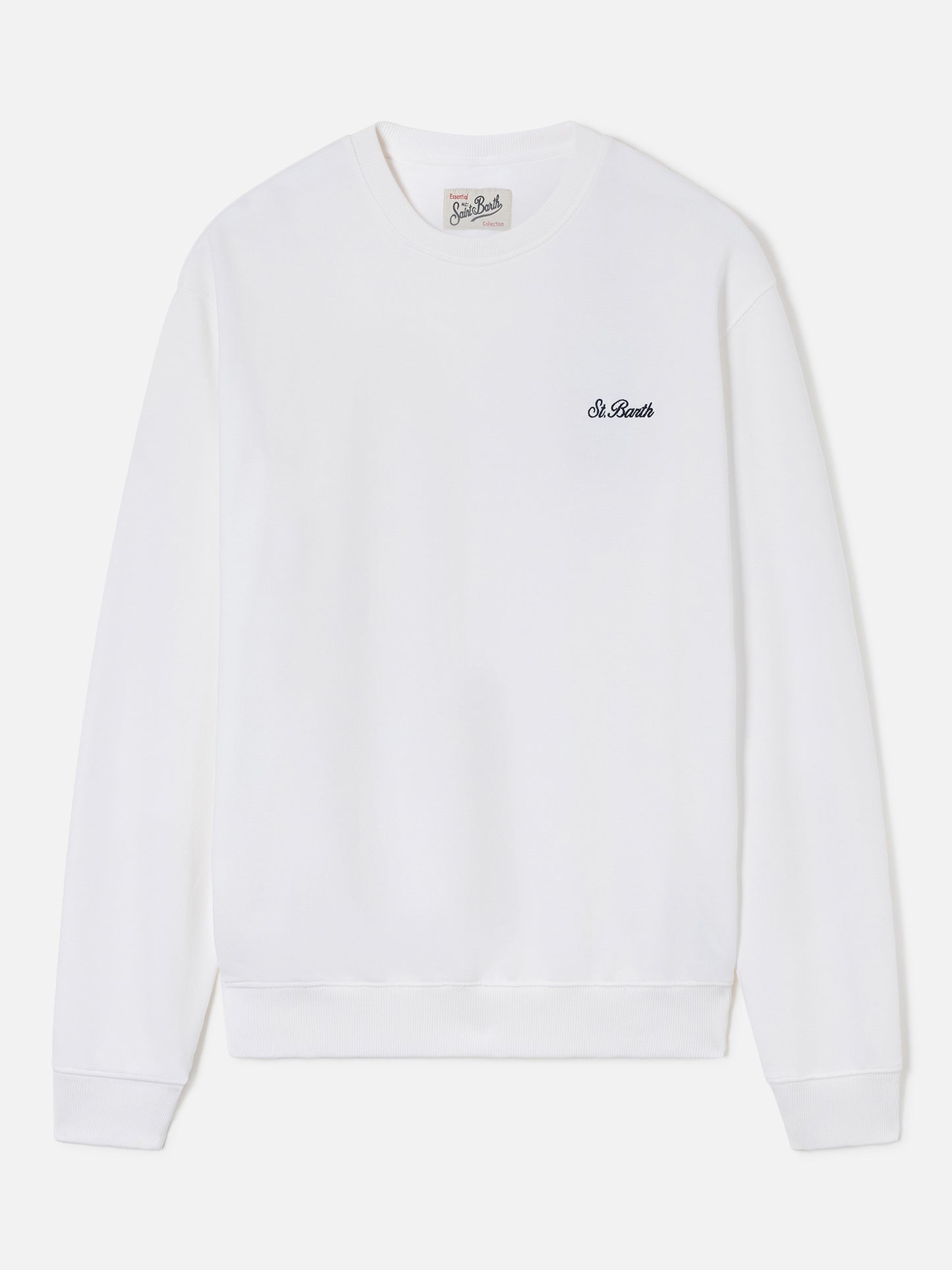 Fourseason crewneck sweatshirt in white cotton