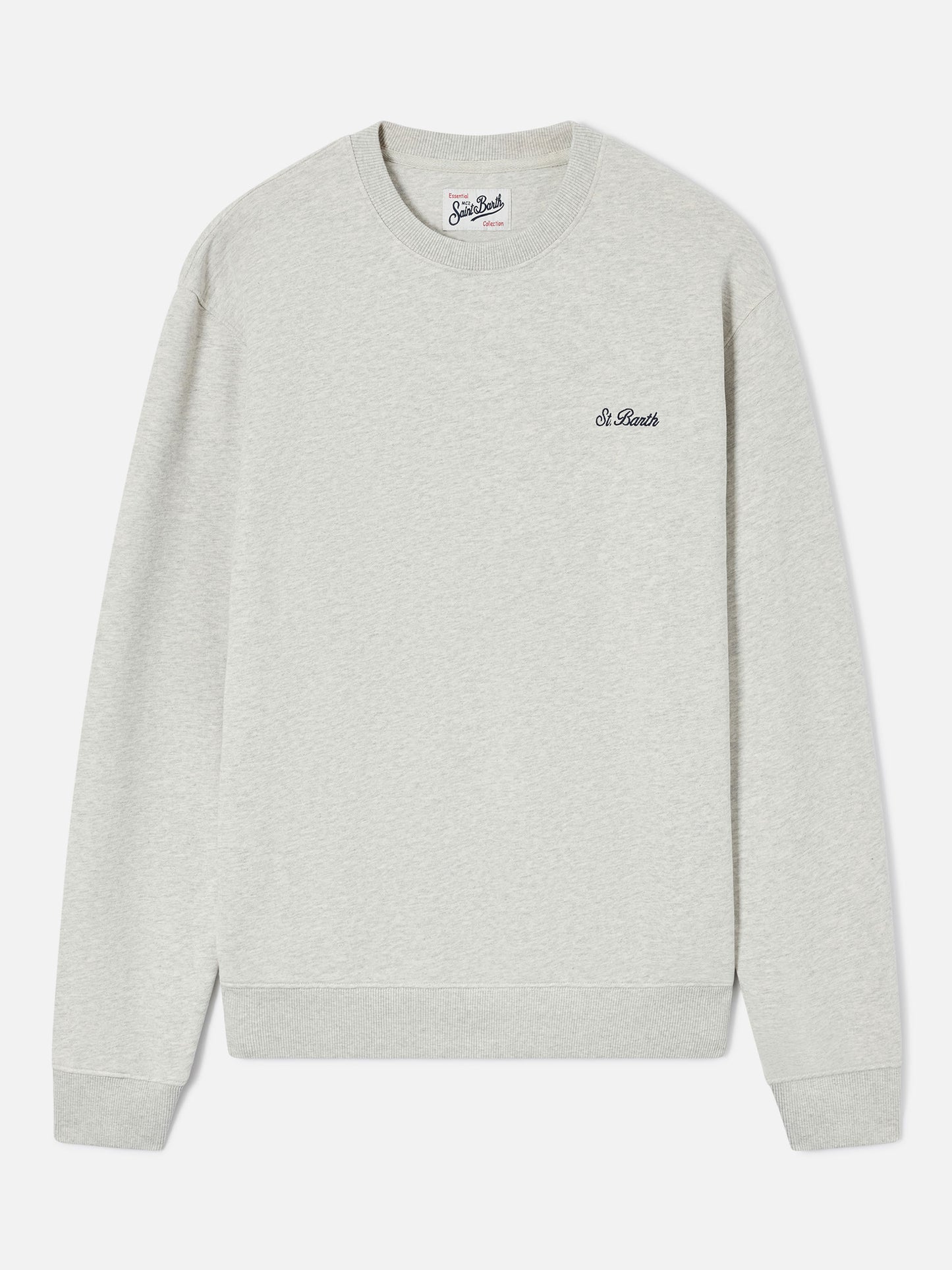 Sweat-shirt ras-du-cou Fourseason en coton gris 