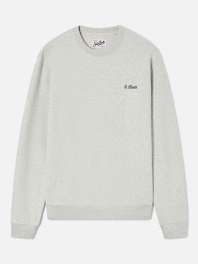 Sweat-shirt ras-du-cou Fourseason en coton gris 