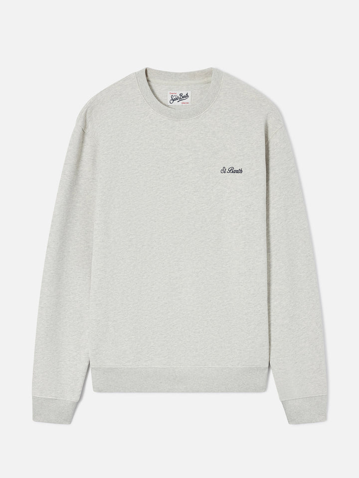 Sweat-shirt ras-du-cou Fourseason en coton gris 
