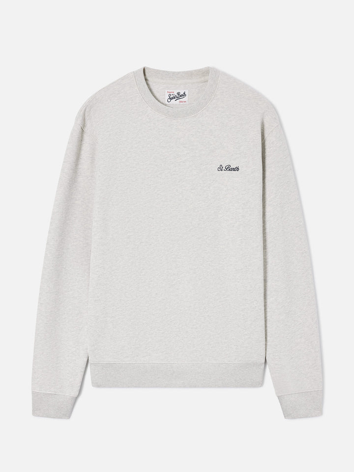 Sweat-shirt ras-du-cou Fourseason en coton gris 