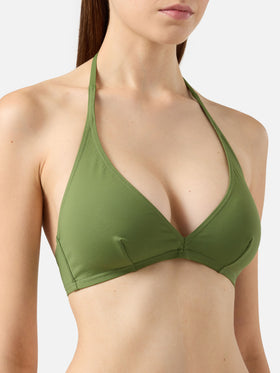 Military green fixed triangle bikini Gaia Noelle