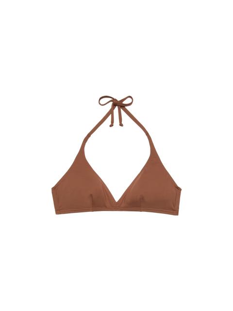 Gaia brown triangle bralette top - MC2 Saint Barth