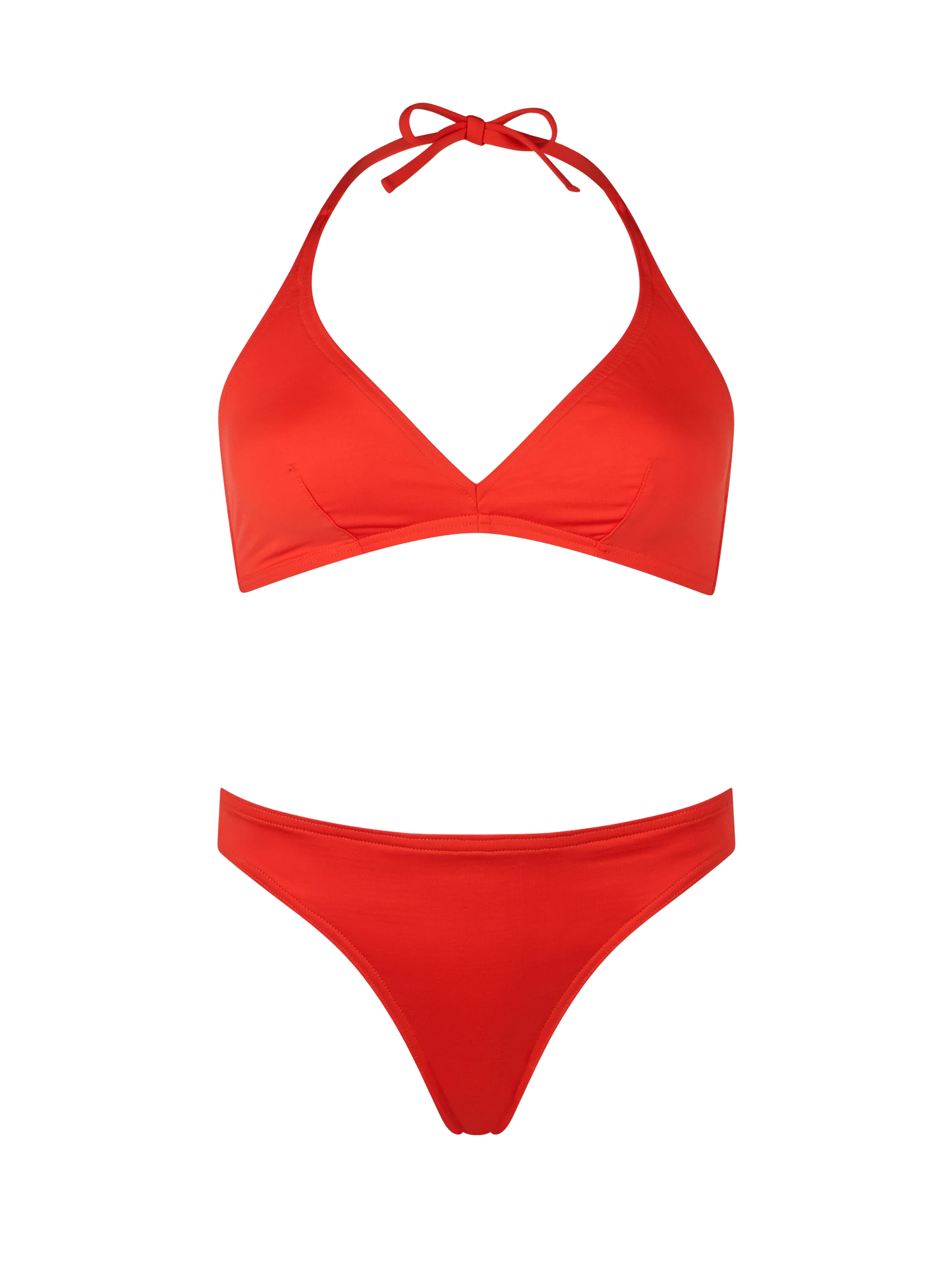 Woman orange triangle bralette bikini Gaia Maia - MC2 Saint Barth