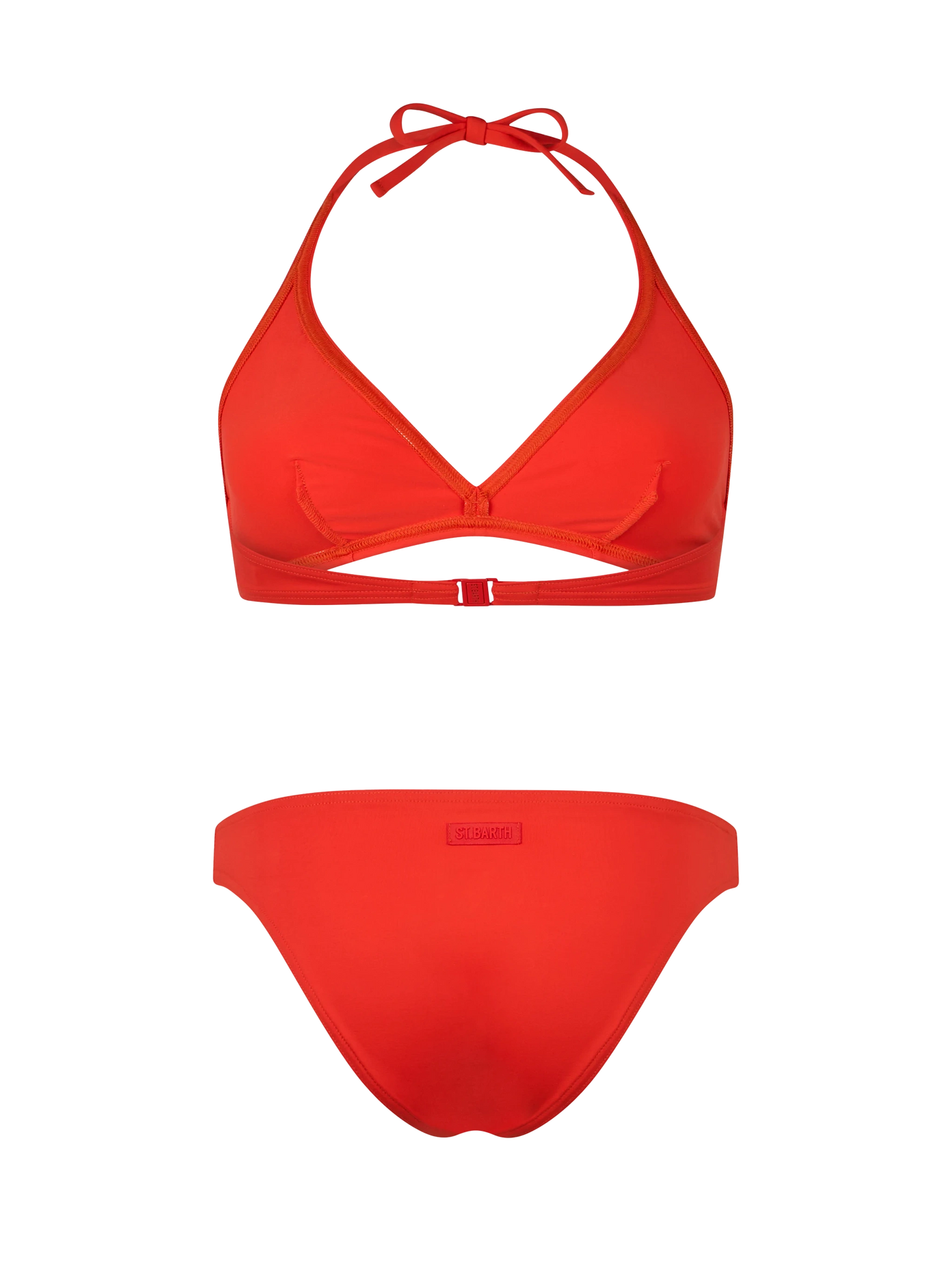 Woman orange triangle bralette bikini Gaia Maia - MC2 Saint Barth