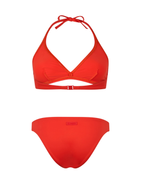 Woman orange triangle bralette bikini Gaia Maia - MC2 Saint Barth