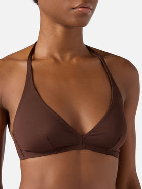 Gala bikini in solid dark brown