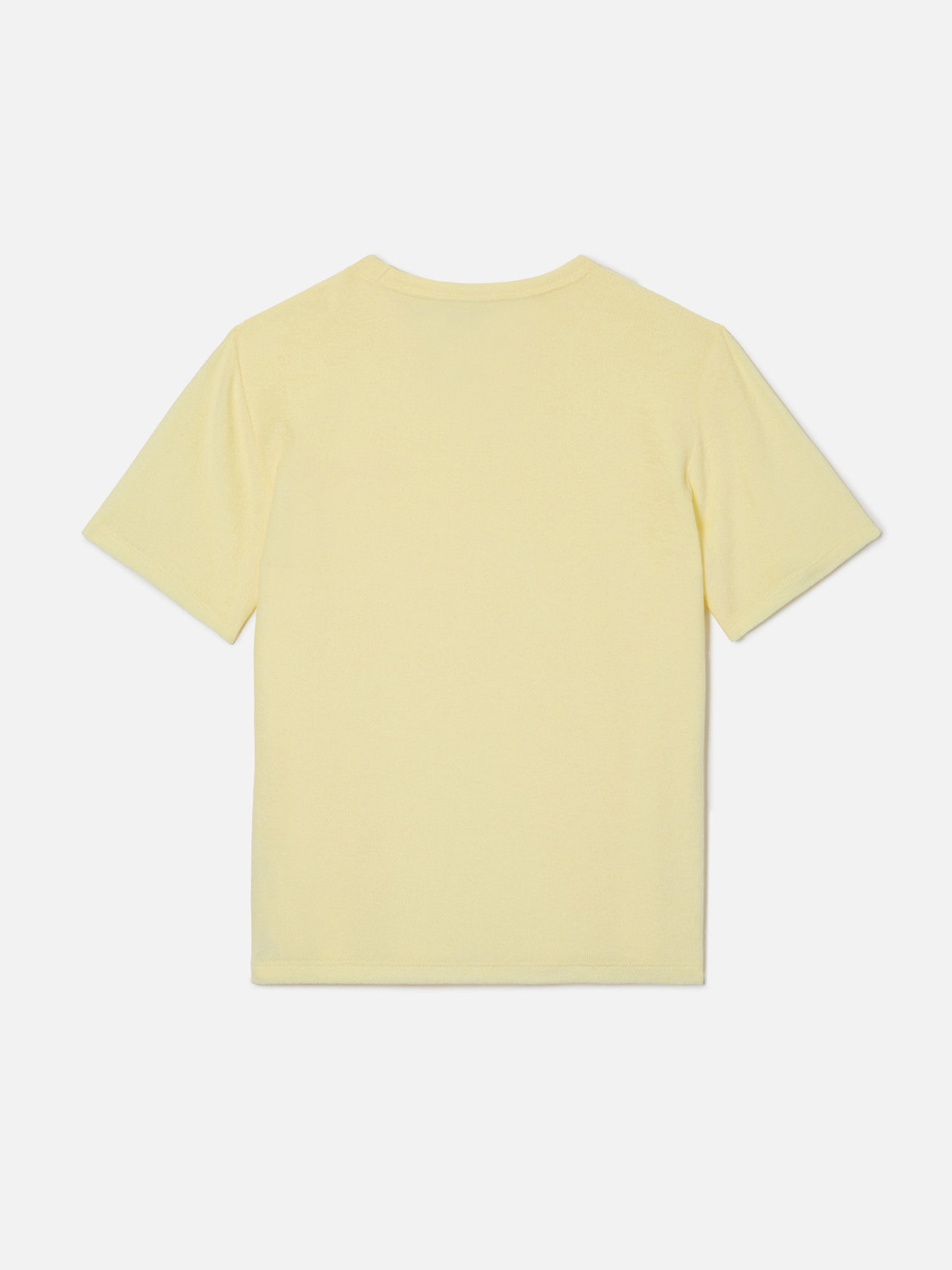 Yellow Gary Jr t-shirt in terry-effect fabric with embroidered logo