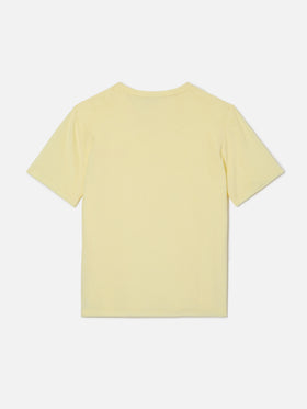 Yellow Gary Jr t-shirt in terry-effect fabric with embroidered logo