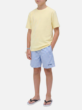 Camiseta Yellow Gary Jr de tejido con efecto rizo con logo bordado 