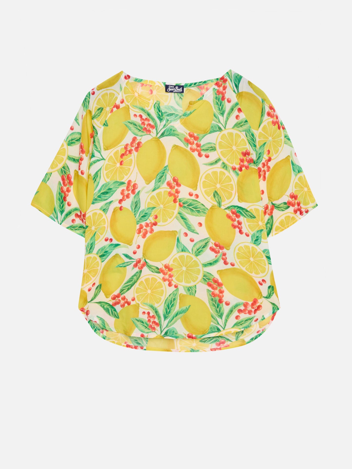 Ginza caftan with lemon print