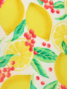 Ginza caftan with lemon print