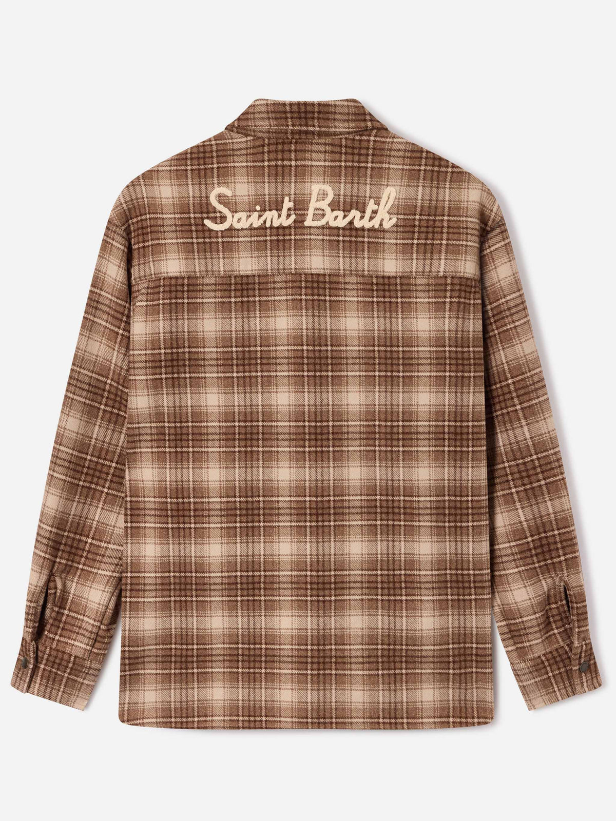 Surchemise en flanelle Cambry à motif tartan avec broderie logo 