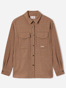 Cambry wool blend flannel overshirt with Mickey Mouse embroidery | Special edition