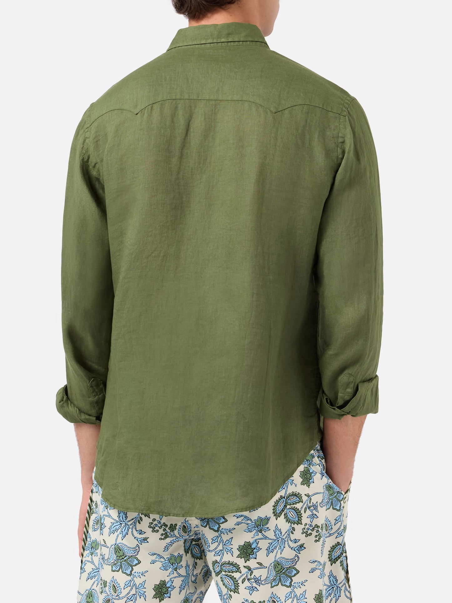 Dark green  linen shirt