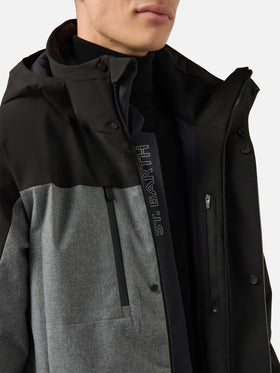 Ski jacket Greatscott in melange grey with Recco® technology