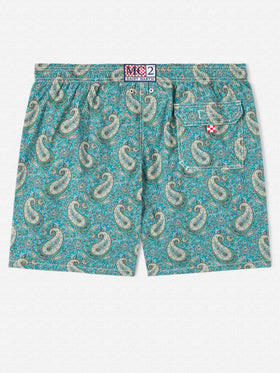Gustavia Badeshorts mit Kaschmir-Print | Hergestellt aus Liberty Fabric 