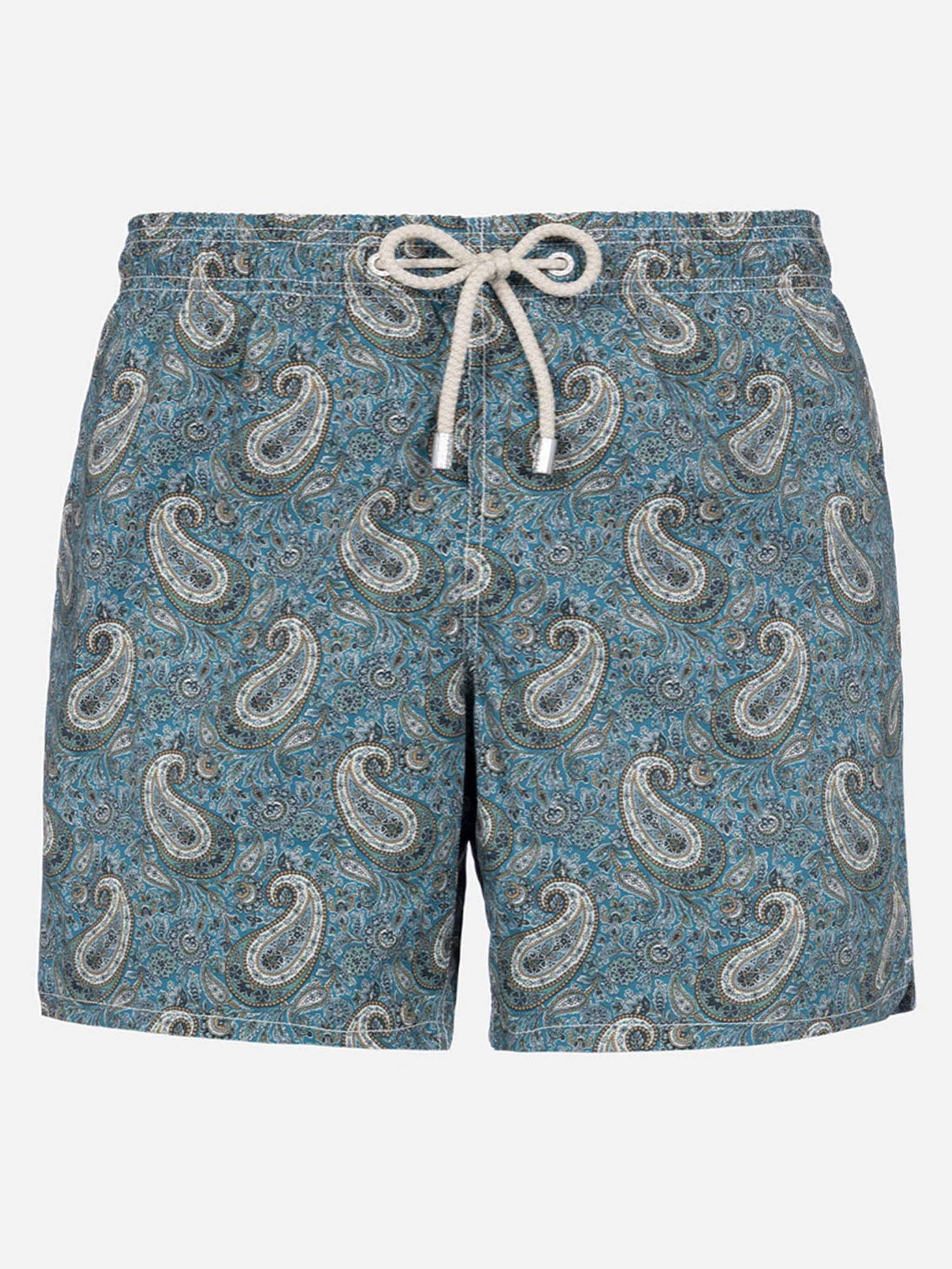 Man mid-length Gustavia swim-shorts with cashmere print