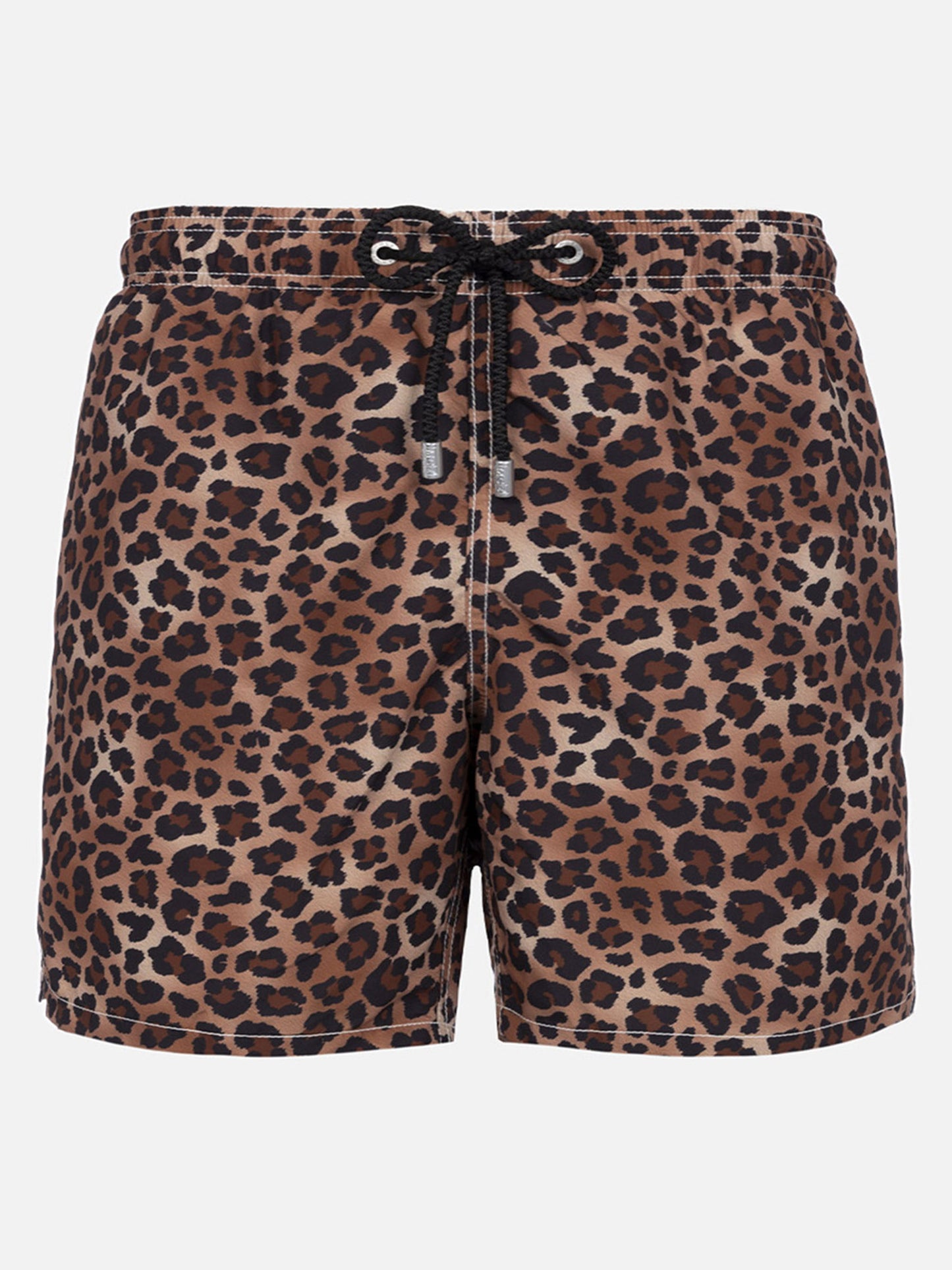 Man mid-length Gustavia swim-shorts with animalier print
