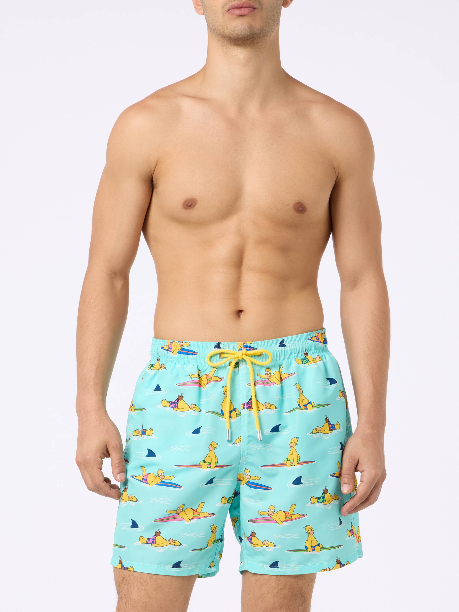 Man mid-length Gustavia swim-shorts with Homer Simpson print | THE SIMPSONS SPECIAL EDITION - MC2 Saint Barth
