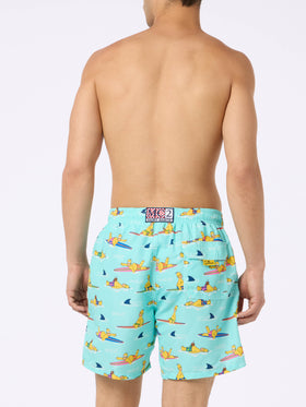 Man mid-length Gustavia swim-shorts with Homer Simpson print | THE SIMPSONS SPECIAL EDITION - MC2 Saint Barth
