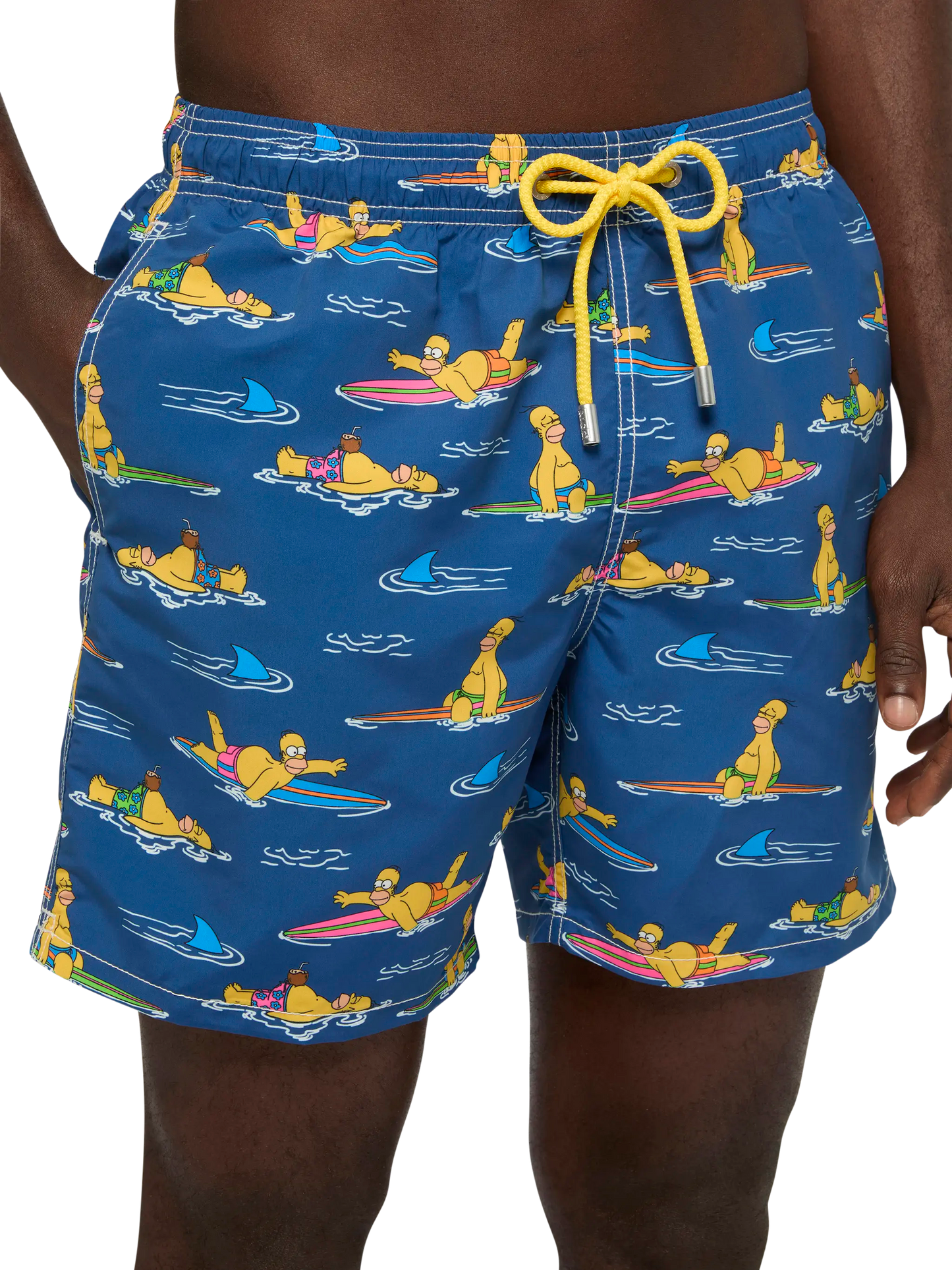 Mid-length Gustavia swim-shorts with Homer Simpson print |SIMPSON SPECIAL EDITION - MC2 Saint Barth
