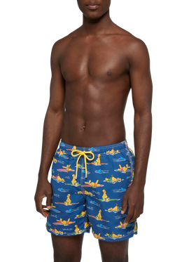 Mid-length Gustavia swim-shorts with Homer Simpson print |SIMPSON SPECIAL EDITION - MC2 Saint Barth
