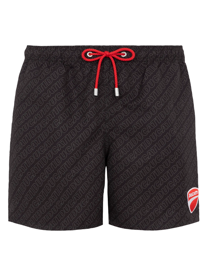 Mid-length Gustavia swim-shorts with Ducati patch | DUCATI MOTORS SPECIAL EDITION - MC2 Saint Barth