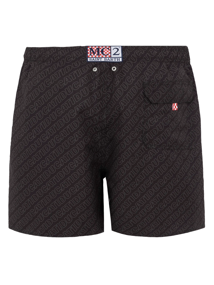 Mid-length Gustavia swim-shorts with Ducati patch | DUCATI MOTORS SPECIAL EDITION - MC2 Saint Barth