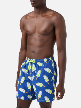 Mittellange Badeshorts Gustavia für Herren mit Lemonissimo-Print | ALGIDA SPECIAL EDITION