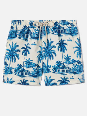 Costume mare Gustavia toile de jouy blu | Special Edition