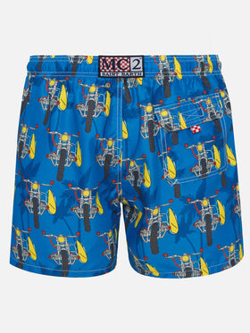Mittellange Badeshorts mit Surfmotorrad