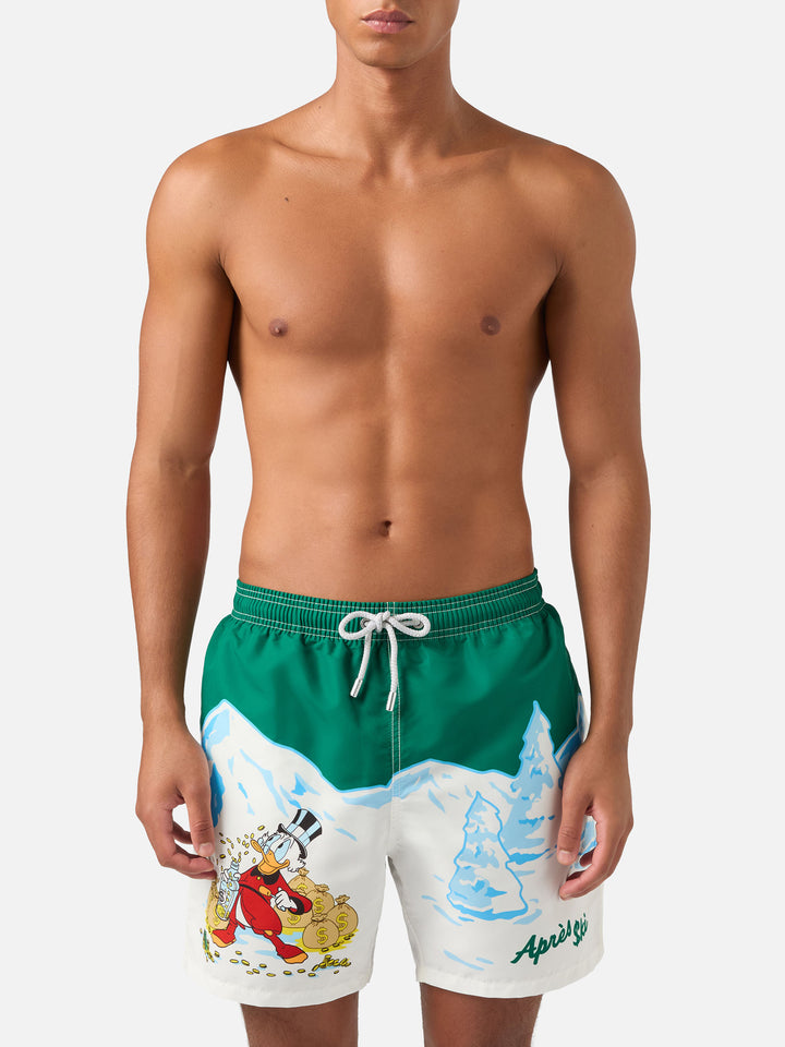 Short de bain Gustavia vert avec imprimé Scrooge McDuck | Special edition 