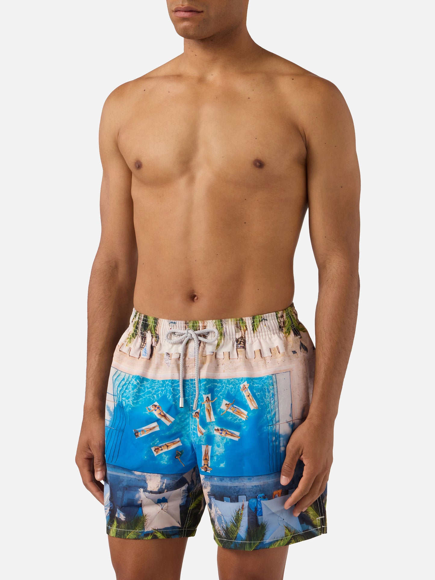Gustavia swim shorts with tropical pool print | Special Edition