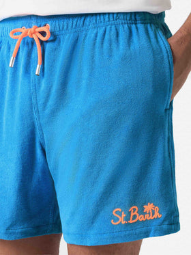 Gustavia terry swim shorts in bluette