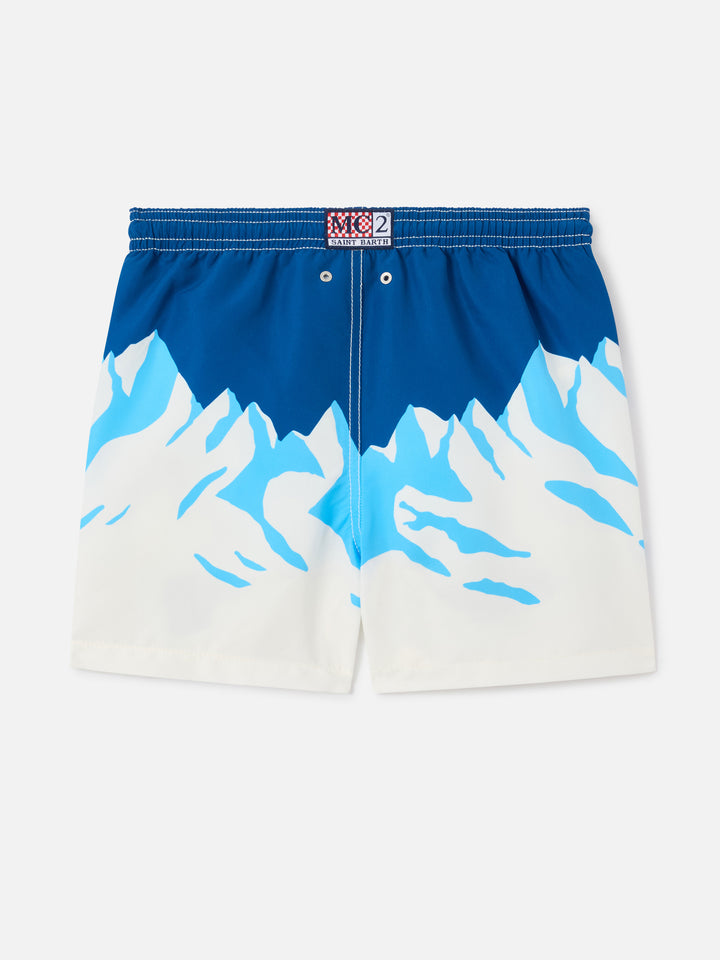short de bain Haiti avec imprimé montagne et Snoopy | Special Edition 