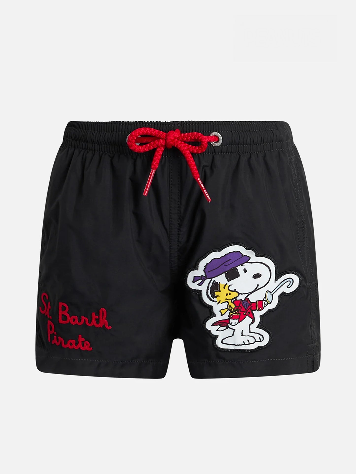 Mittellange Haiti-Badeshorts für Jungen mit platziertem Snoopy-Aufdruck und Stickerei | SNOOPY PEANUTS SONDEREDITION