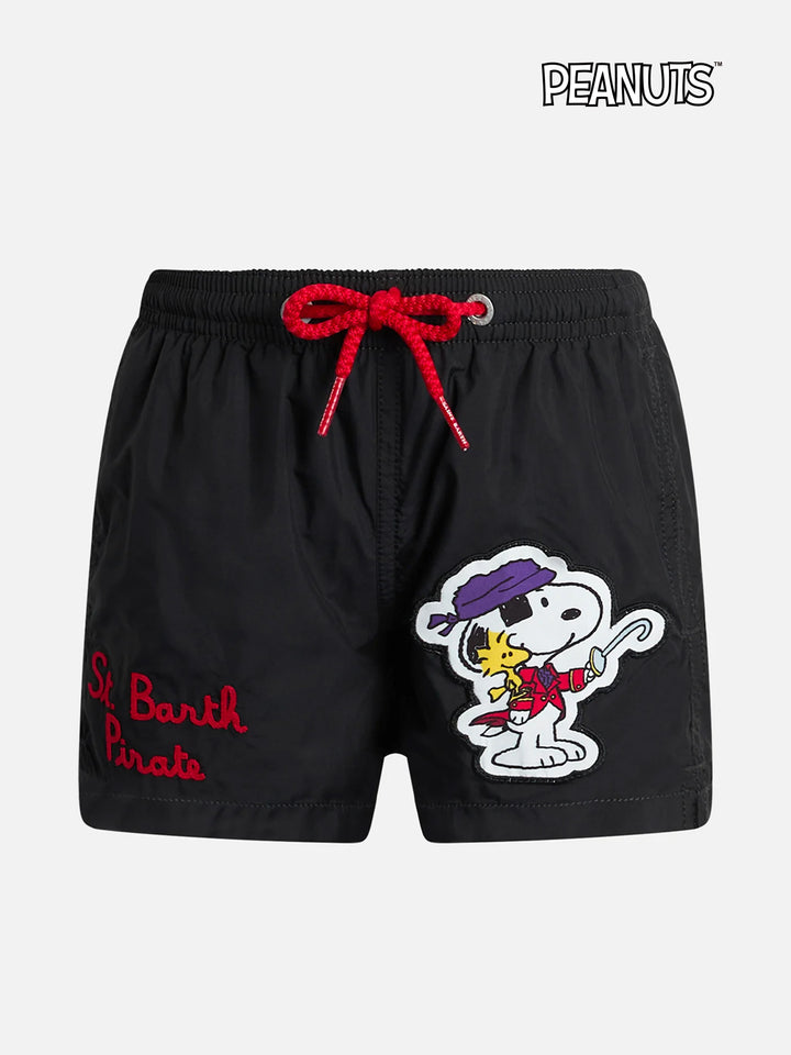 Boy mid-length Haiti swim-shorts with Snoopy placed print and embroidery | SNOOPY PEANUTS SPECIAL EDITION