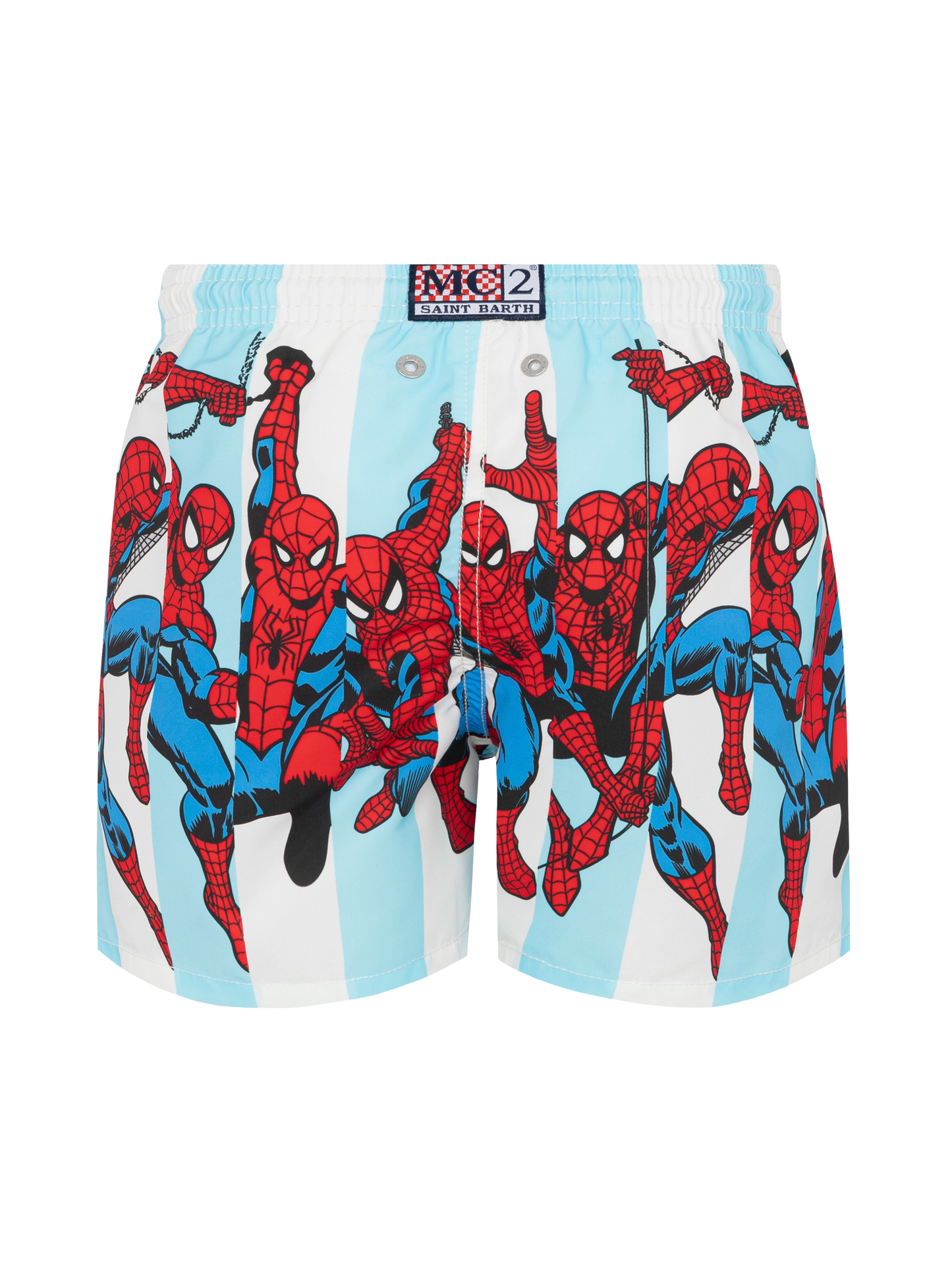 Haiti mid-length swim shorts with Spiderman print | MARVEL SPECIAL EDITION - MC2 Saint Barth