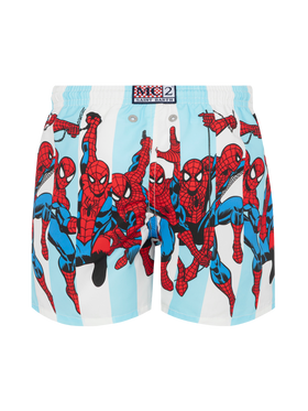 Haiti mid-length swim shorts with Spiderman print | MARVEL SPECIAL EDITION - MC2 Saint Barth