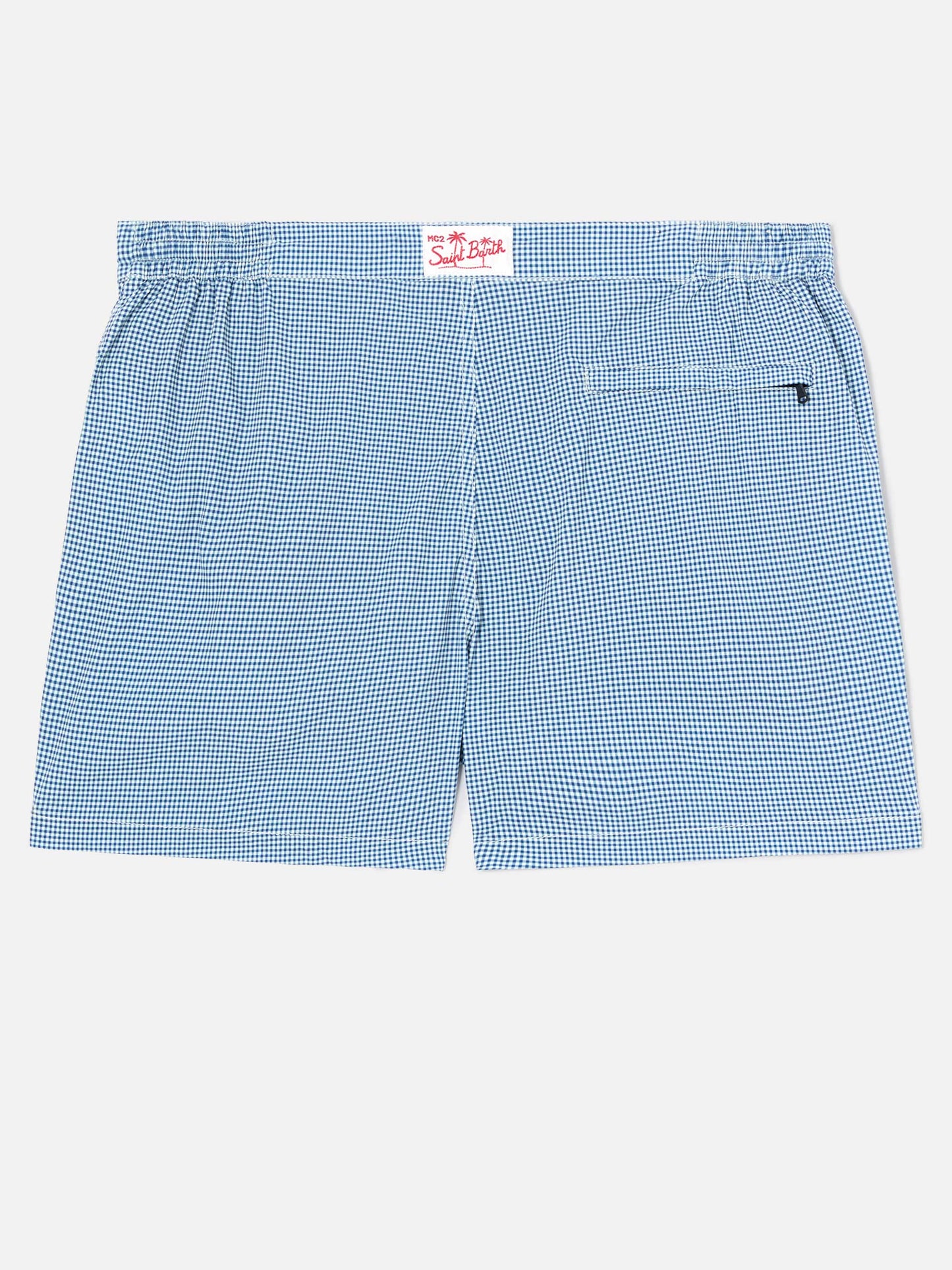 Harrys fitted cut swim shorts with gingham print