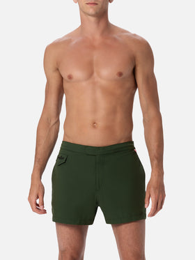 Man military green fitted cut swim shorts Harrys - MC2 Saint Barth