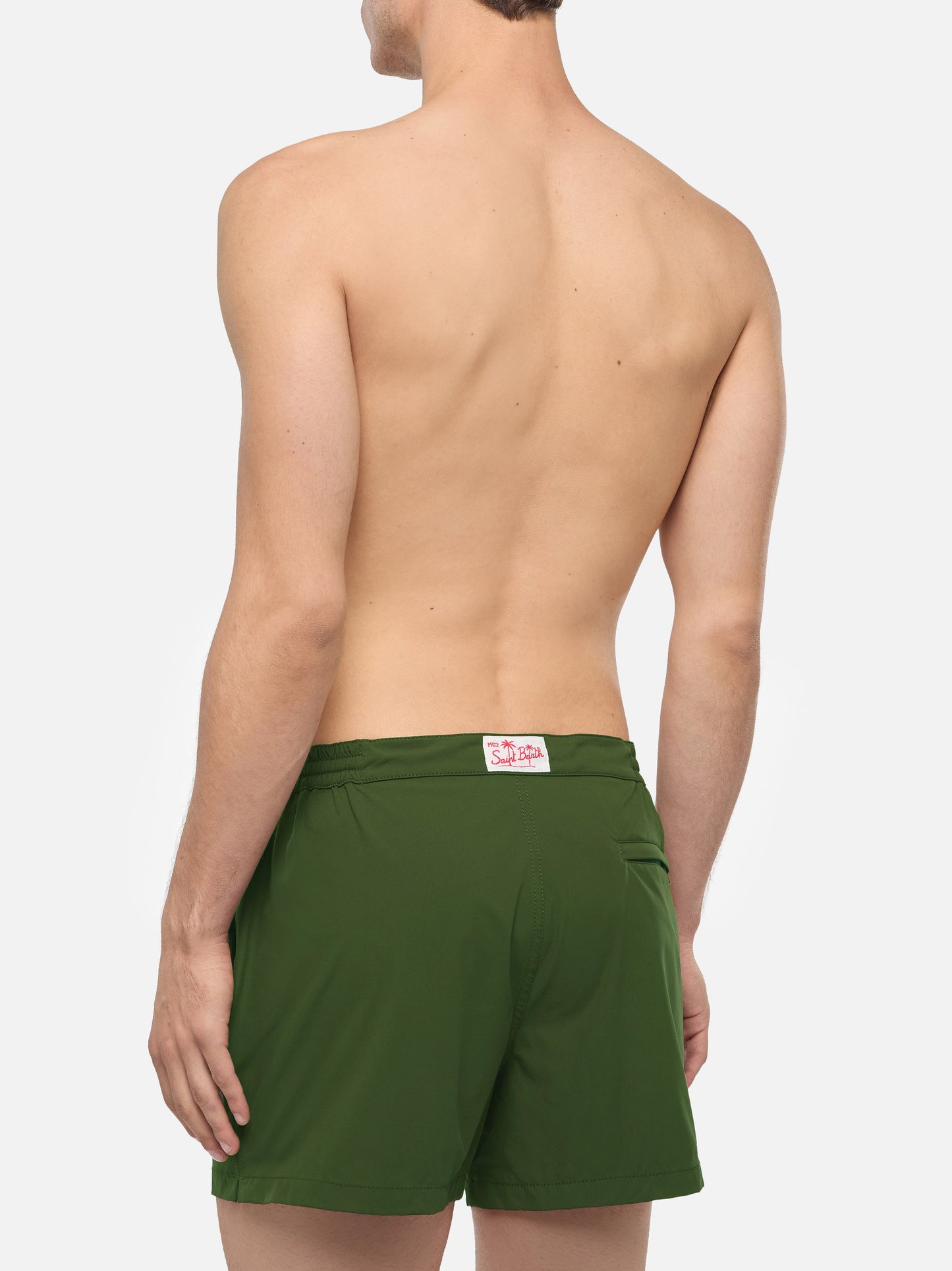 Harrys – figurbetonte Badeshorts in Militärgrün